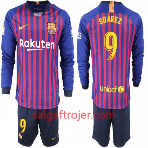 FC Barcelona Fodboldtrøjer Suarez 9 Børn Hjemmebanesæt 2018/19 Langærmet FC Barcelona Fodboldtrøjer Suarez 9 Børn Hjemmebanesæt 2018/19 Langærmet